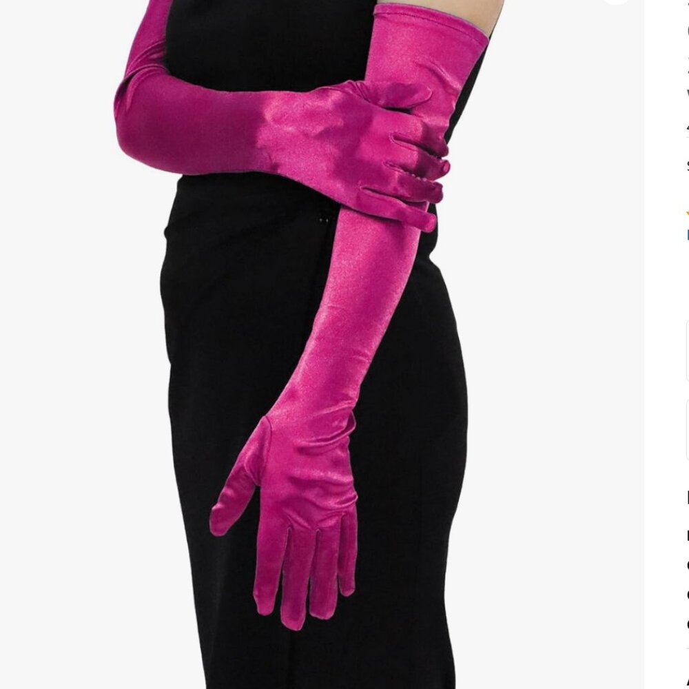 Women Long Satin Gloves